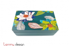 Rectangle lacquer box hand-painted with orchid 8*14cm
